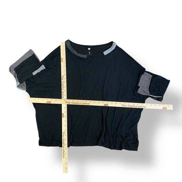 Johnny Was Patchwork Long Sleeve Blouse Womens Size S Black Gray Boho - Picture 3 of 6